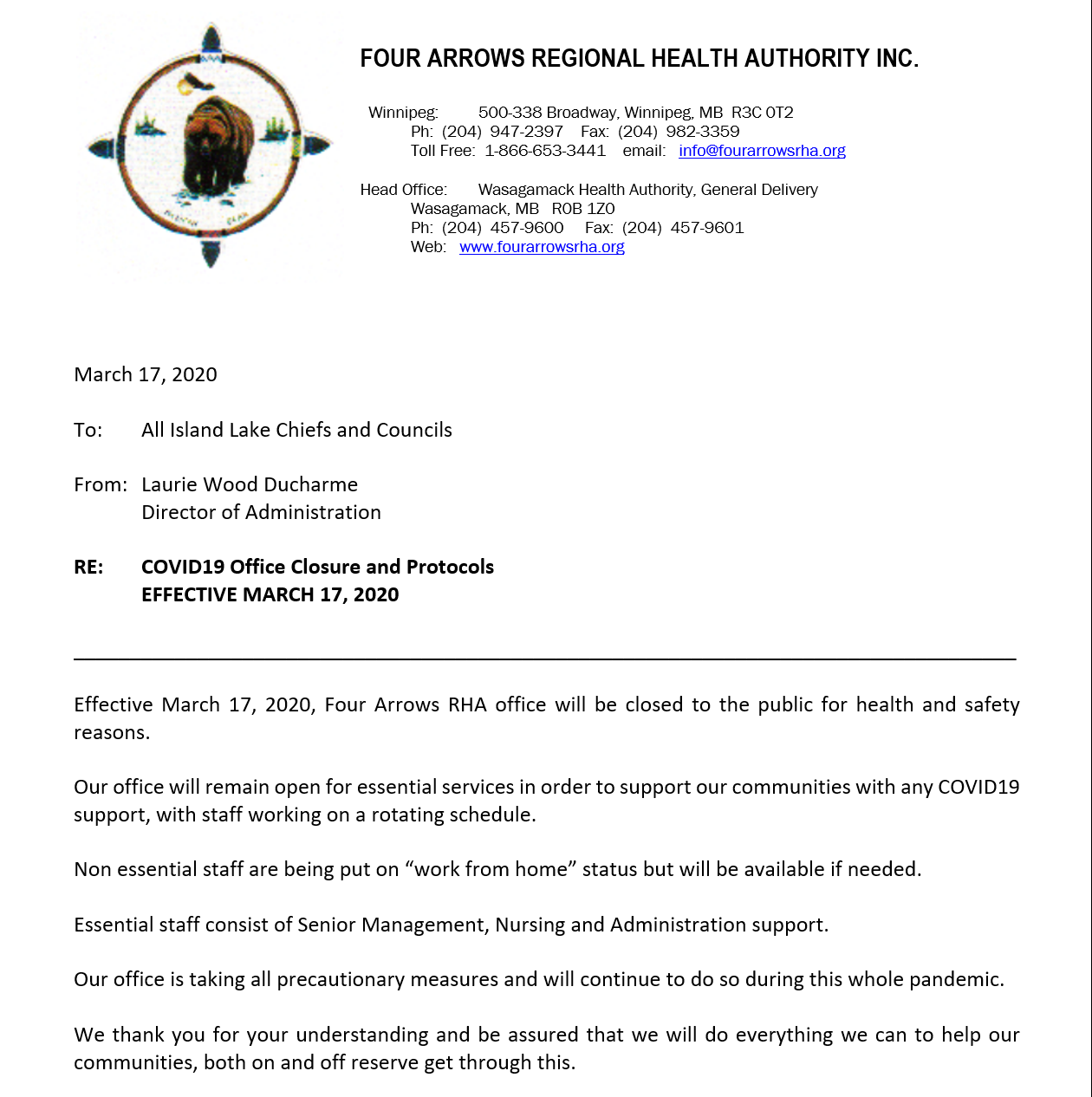 You are currently viewing COVID19 Office Closure and Protocols  	EFFECTIVE MARCH 17, 2020