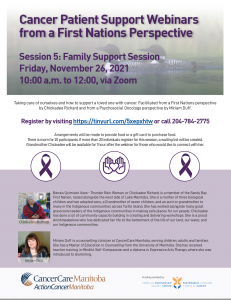 Read more about the article Cancer Patient Support Webinars from a First Nations Perspective – Session 5: Family Support Session