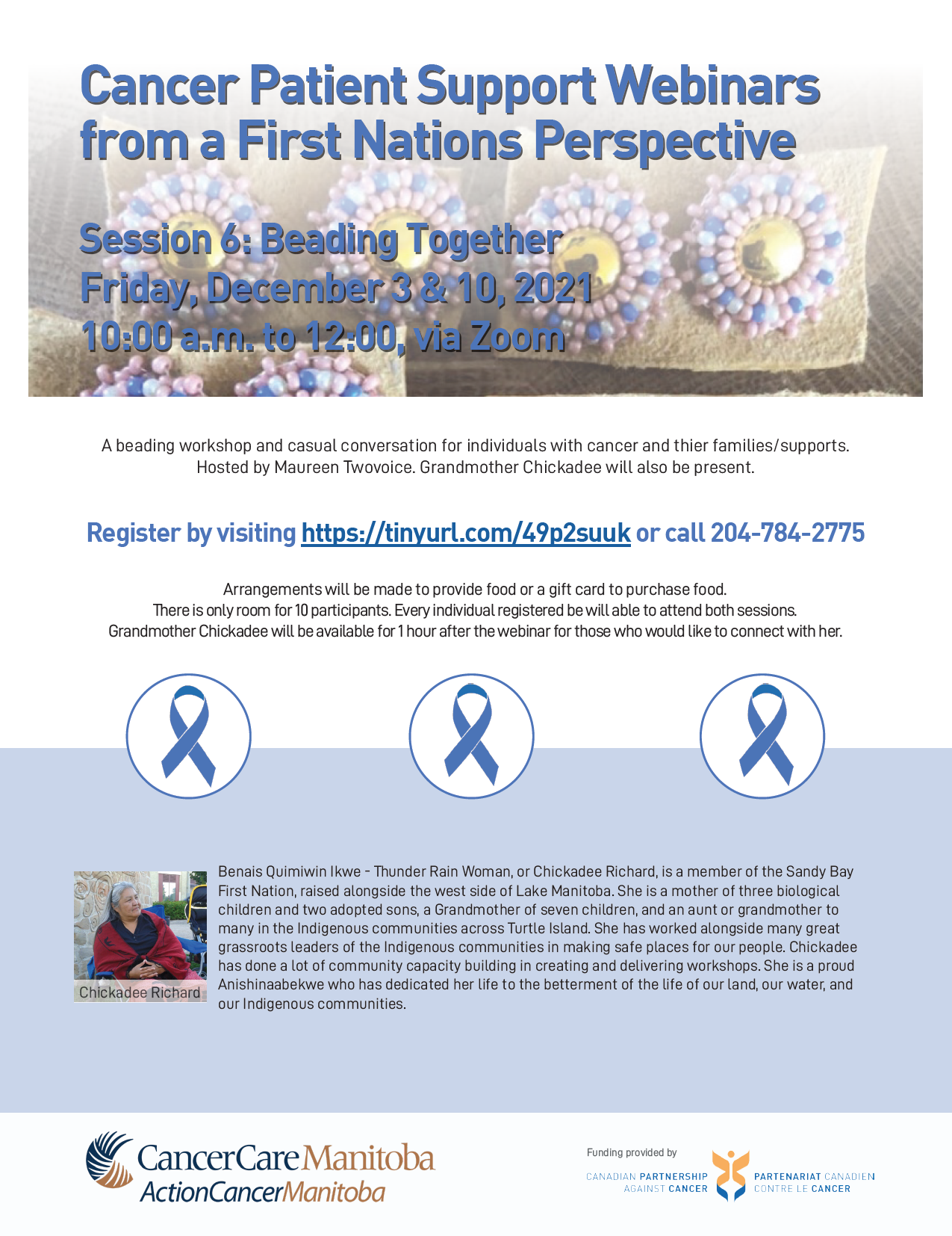 You are currently viewing Cancer Patient Support Webinars from a First Nations Perspective – Session 6: Beading Together