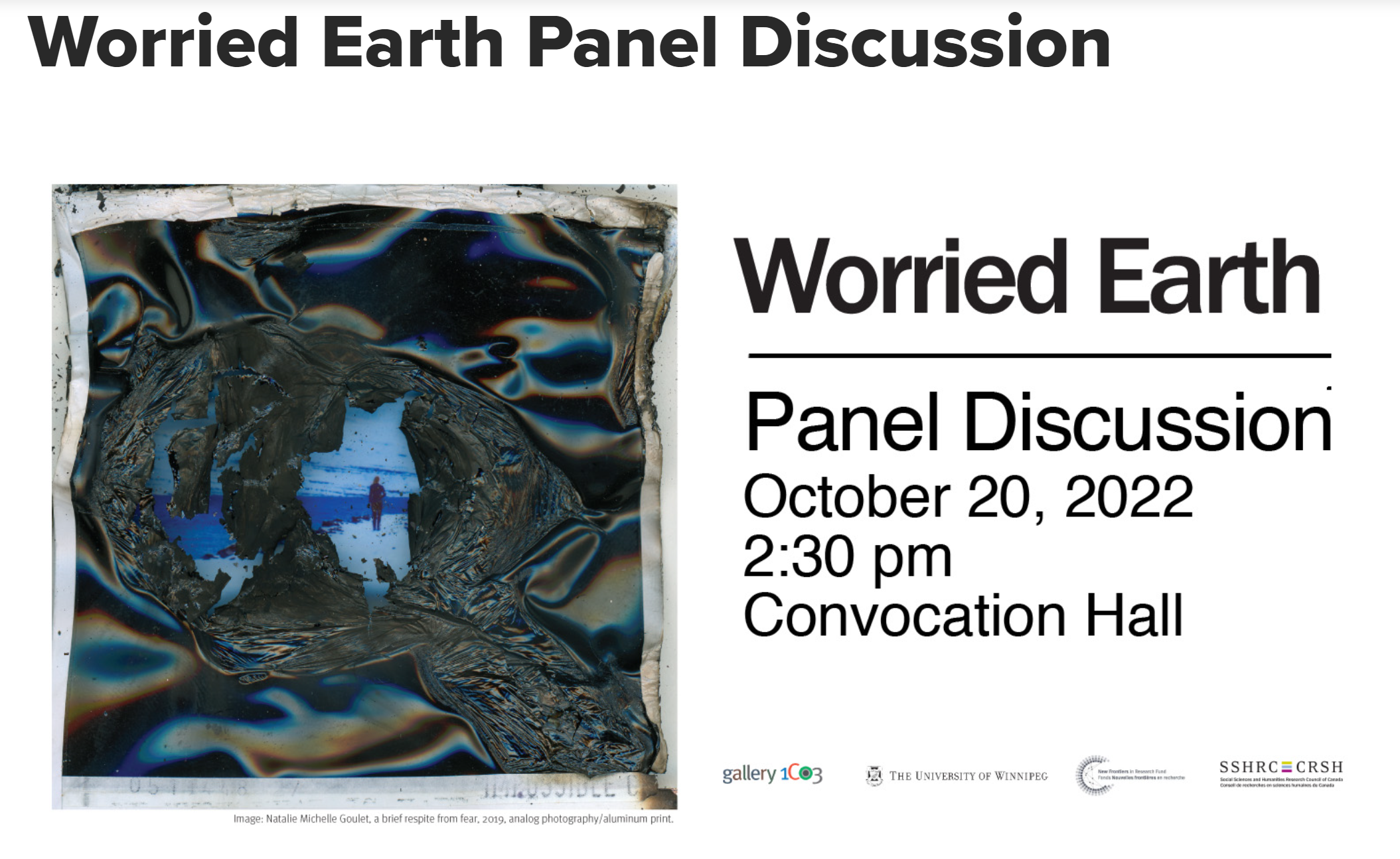 You are currently viewing Worried Earth – Panel Discussion<br>Talking about eco-anxiety, entangled grief, and life in an age of climate catastrophe