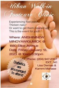 Read more about the article Urban Walk-In Foot Care Clinic<br>Friday, January 13 2022