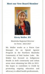 Read more about the article Congratulations to FARHA’s Kirsty Muller, RN BN in her appointment to the National Board of Directors as the very first Registered Nurse on the Board of Directors for the Canadian Association of Addictions Medicine