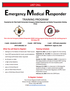 Read more about the article LAST CALL: Emergency Medical Responder Training Program