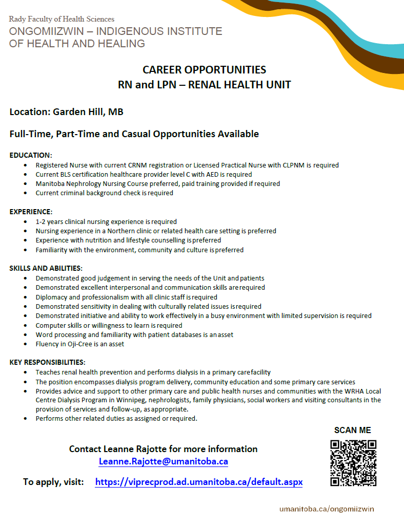 You are currently viewing Career Opportunities – Ongomiizwin – Indigenous Institute of Health and Healing