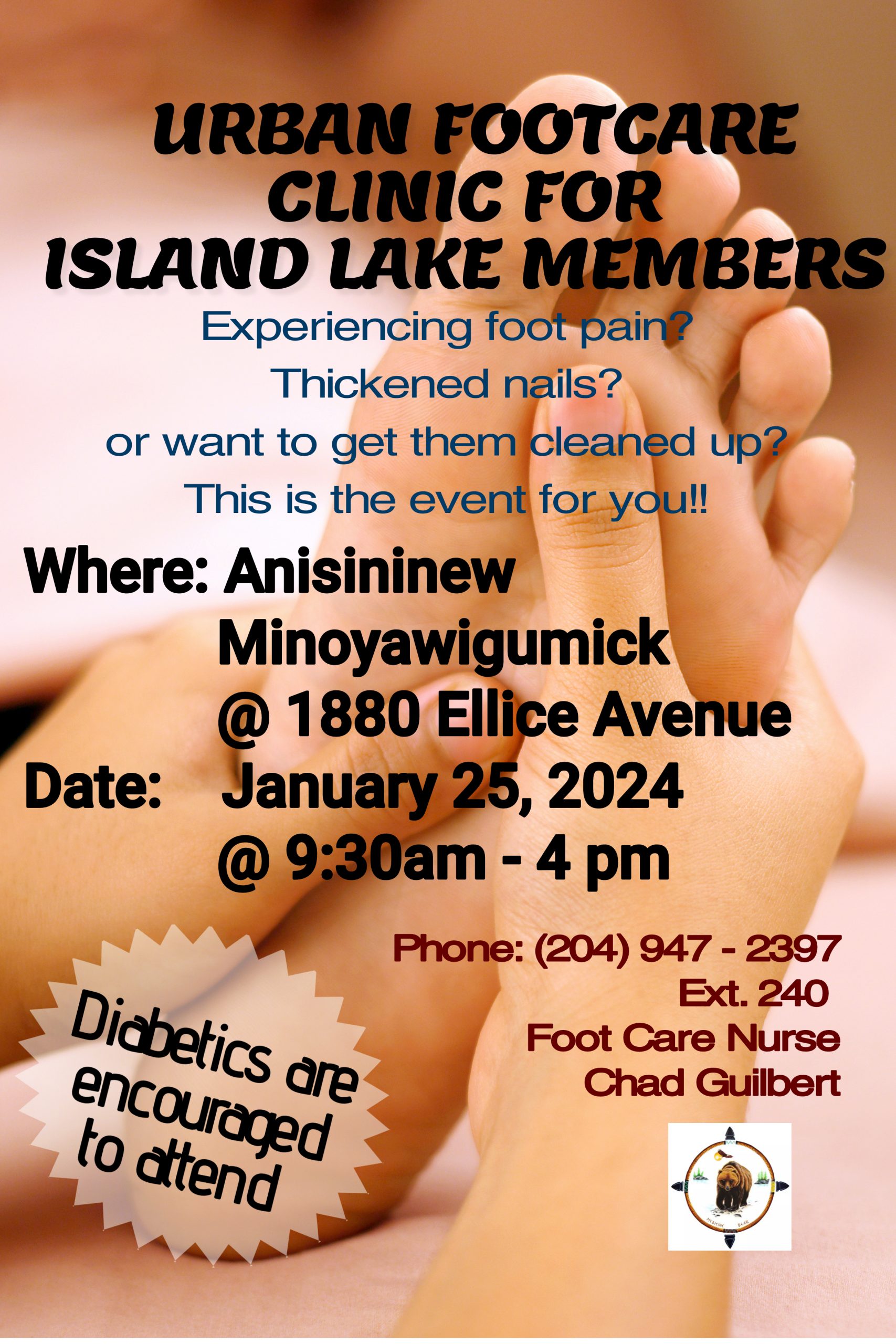 You are currently viewing Urban Footcare Clinic For Island Lake Members – January 25 2024