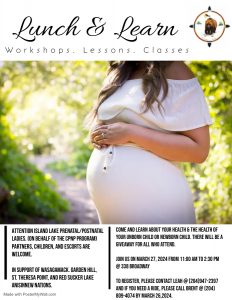 Read more about the article Prenatal/Postnatal Lunch & Learn Workshop – March 27, 2024
