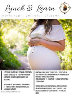 Read more about the article Island Lake Pre-Natal/Post-Natal Lunch and Learn Workshop – April 17, 2024